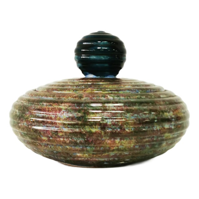 Glazed Ceramic Box, 1930 For Sale