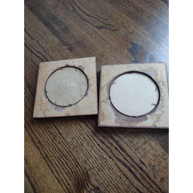 Offered are a wonderful pair of antique French lithographs depicting you girls in a country setting. They are nicely...