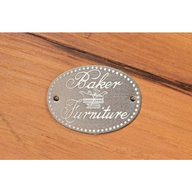 Michael Taylor for Baker Furniture Mid-Century Hollywood Regency Chinoiserie Carved Elm Side Tables, Pair For Sale - Image 9 of 11