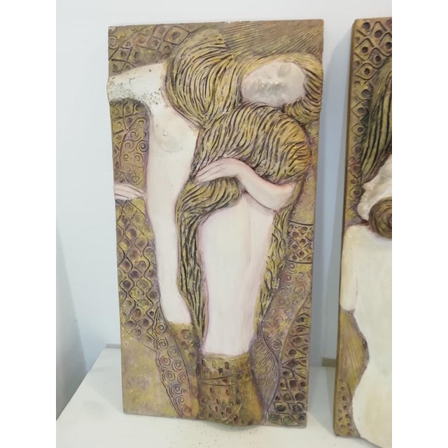 Mid-Century Modern Large Decorative Panels, 1950s, Set of 2 For Sale - Image 3 of 11