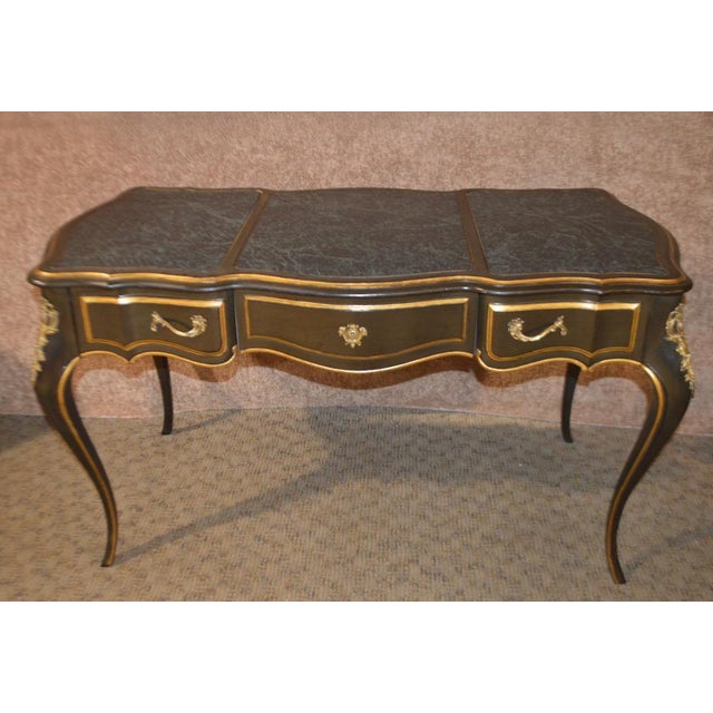 1970s Vintage Drexel French Style Brass Accent Writing ...