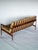 Vintage Ib Kofod Larsen for Selig sofa, three-seat picket back design. This is a less common Risom form, with a walnut...