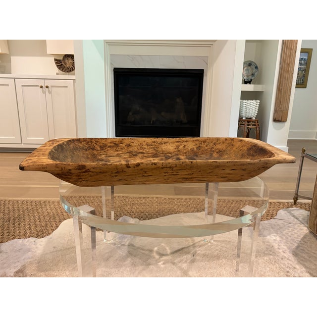 This antique dough bowl could be used as a centerpiece on your dining table, coffee table or island. I could see it...