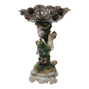 19th Century German Porcelain Figural Centerpiece / Compote