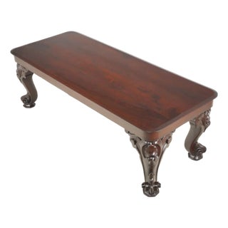 Mid 20th Century Chippendale Carved Wooden Sofa Accent Table For Sale