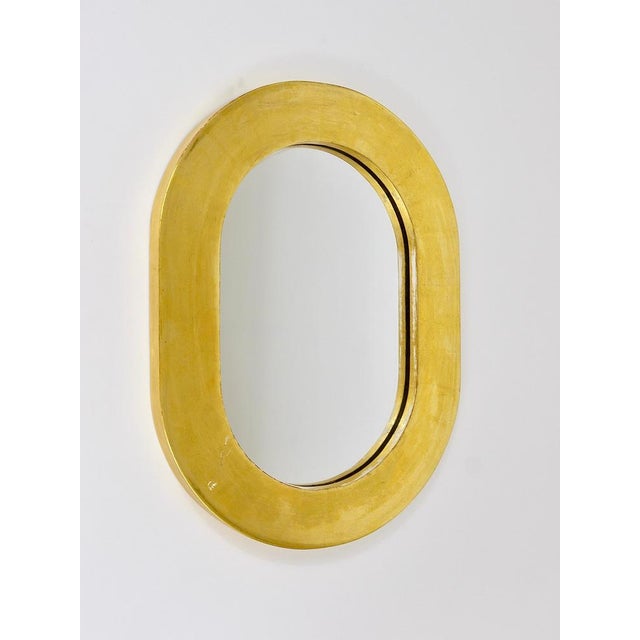 Mid-Century Gold-Plated Wall Mirror attributed to Carl Auböck, Austria, 1960s For Sale - Image 11 of 15