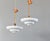 Copper & Enamel Art Deco Uplighters Circa 1930s - Stepped vitreous white enamel shades - Original ceiling roses - Each...