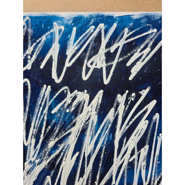 2020s Writings No. 6 — Abstract Original Oil Painting Inspired by Cy Twombly For Sale - Image 5 of 8