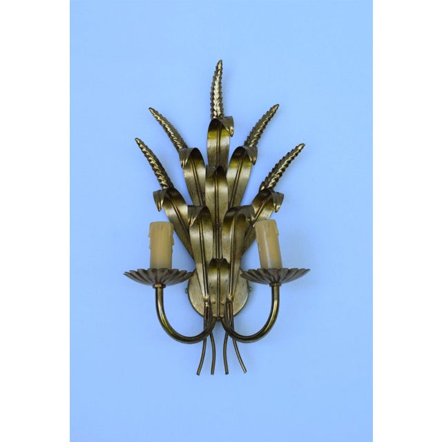 1980s Brass Wall Lamp For Sale - Image 5 of 5