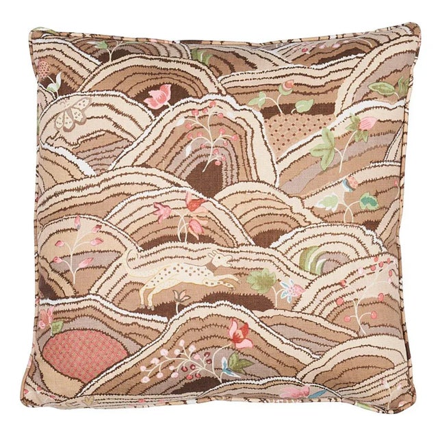 Schumacher Schumacher Rolling Hills 18" Pillow in Mocha For Sale - Image 4 of 4