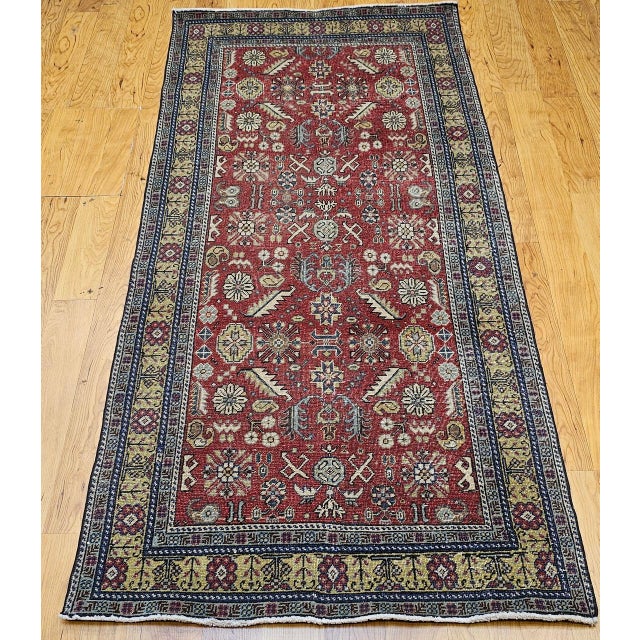 Beautiful early 20th century Khotan area rug hand-woven in Central Asia during the first quarter of the 1900s. This rug...