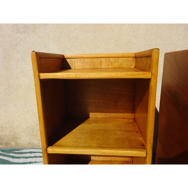 Light Wood Bedside Tables with Top Edges, 1990s, Set of 2 For Sale - Image 17 of 18