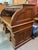 Wood 1800's Walnut Burlwood Rolltop Barrel Office Desk For Sale - Image 7 of 12