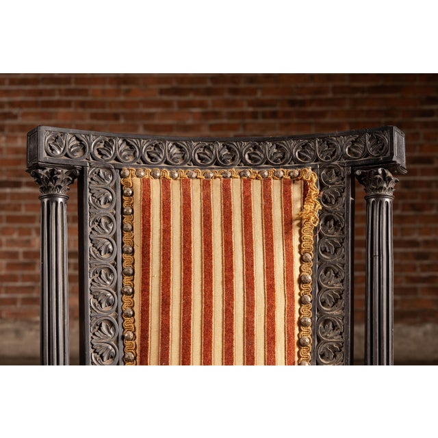 Late 19th Century Renaissance Revival Ebonized Carved Side Chair For Sale In Chicago - Image 6 of 9