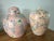 1980s Palm Beach Peach Pair of Floral Ginger Jars For Sale - Image 4 of 11