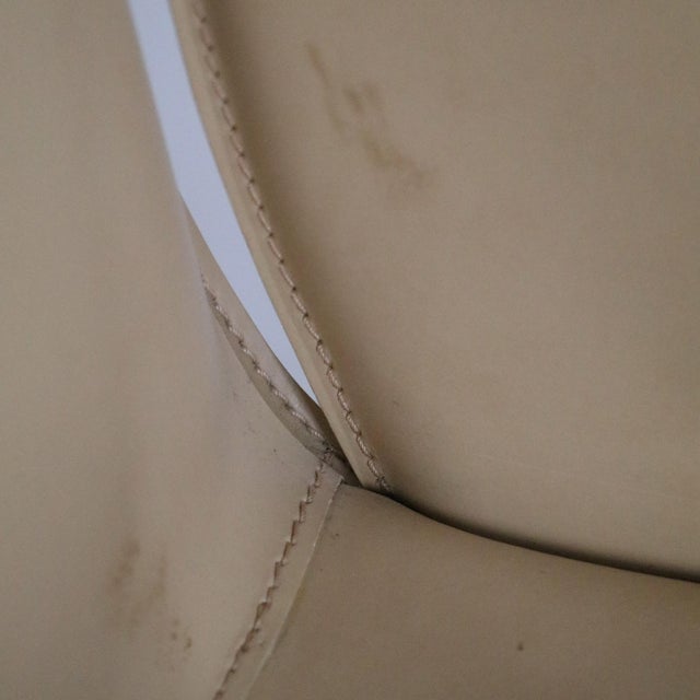 1990s Bottega Leather Chair by Renzo Fauciglietti and Graziella Bianchi for Frag For Sale In Chicago - Image 6 of 13
