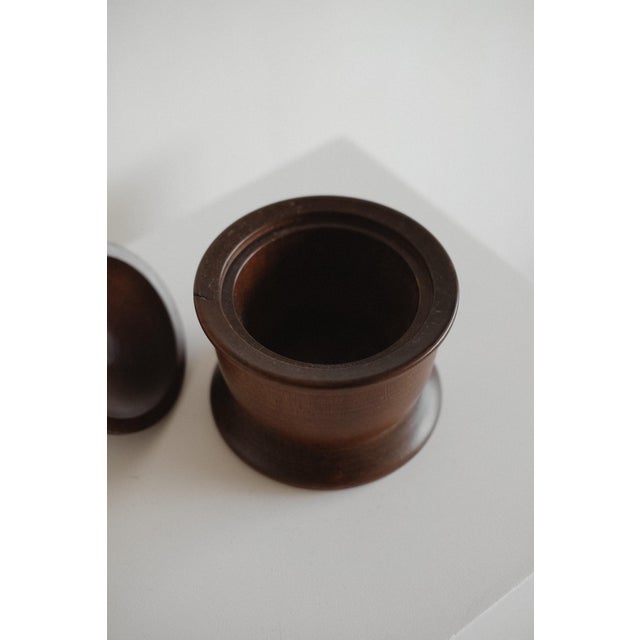 Handcrafted Wooden Storage Jar For Sale - Image 5 of 8