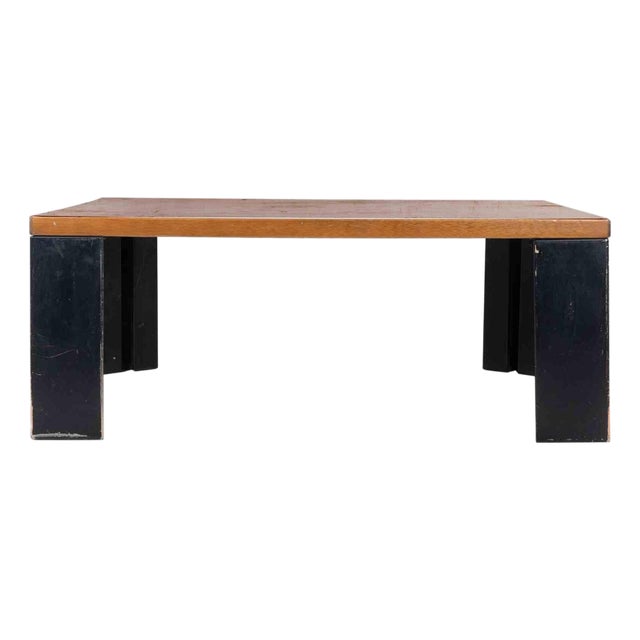 Wood and Lacquered Metal Coffee Table by Gastone Rinaldi, 1970s For Sale
