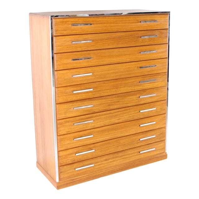 Japanese High Chest of Drawers, 1980s For Sale