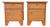 Wicker and Bamboo Bedside Cabinets, Set of 2 For Sale