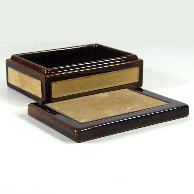 Italian Ceramic Box from SC3, 1970s, in Very Good conditions. Designed 1960 to 1969 This piece has an attribution mark, I...