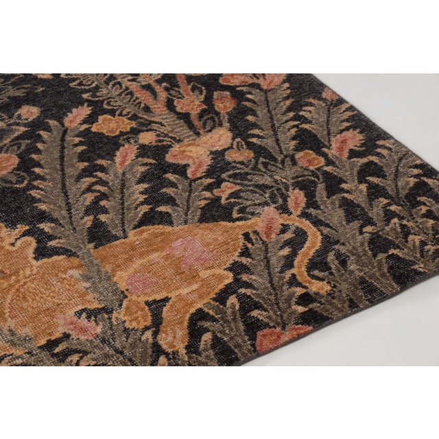 Late 20th Century Modern Classics Persian Hunting Narrative Distressed Rug by Rug & Kilim, India For Sale - Image 5 of 9