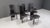 Animal Skin Vintage Black Leather High-Back Dining Chairs, 1980s, Set of 6 For Sale - Image 7 of 11