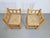 1960s Vintage Dutch Art Deco Style Corner Chair in Oak and Rush, 1950s, Set of 2 For Sale - Image 5 of 13