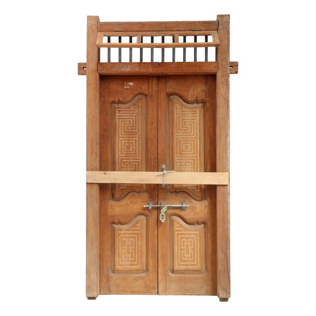 Vintage Door in Teak, 1990s, in Good conditions. Designed 1920 to 1949