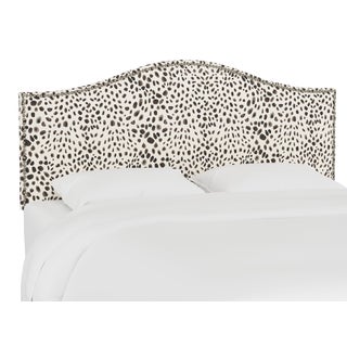 Queen Headboard, Washed Cheetah Cream Grey For Sale