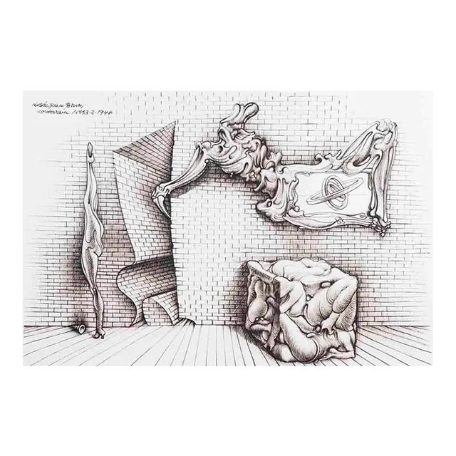 1970 Hans Bellmer 'Forms and Shapes' Surrealism Black & White USA Etching For Sale