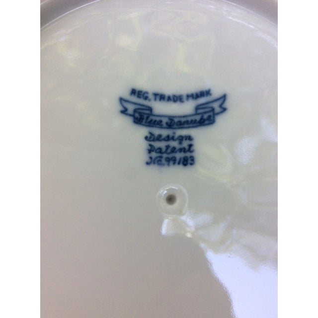 Mid 20th Century Mid 20th Century Blue Danube Lidded Butter Dish With Cover For Sale - Image 5 of 9