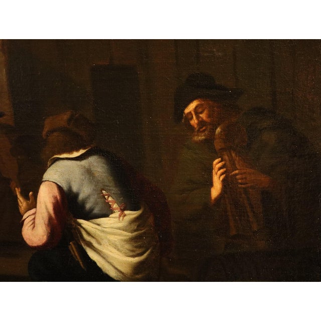 17th Century Roman Artist after Caravaggio, Company of Musicians, 1650, Oil on Canvas For Sale - Image 5 of 15