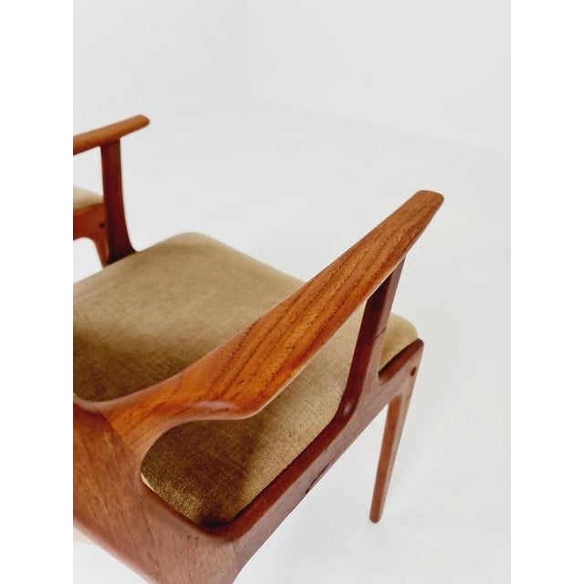 Mid-Century Modern Danish Armchair with Teak Frame and Gray Upholstery by Johannes Andersen for Uldum Møbelfabrik, 1960s For Sale - Image 10 of 14