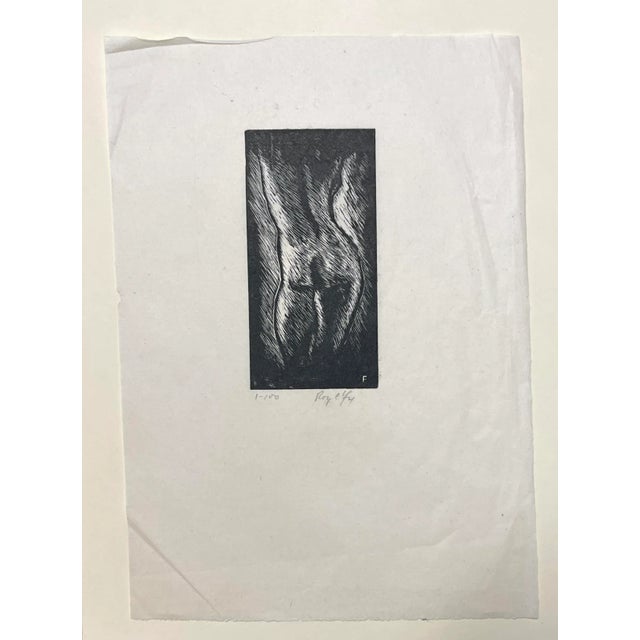 Nude from the rear wood engraving by Roy Charles Fox (1908-1993). Signed and numbered from an edition of 100.