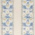 Schumacher Marguerite Embroidery Fabric in Blue & Ochre For Sale