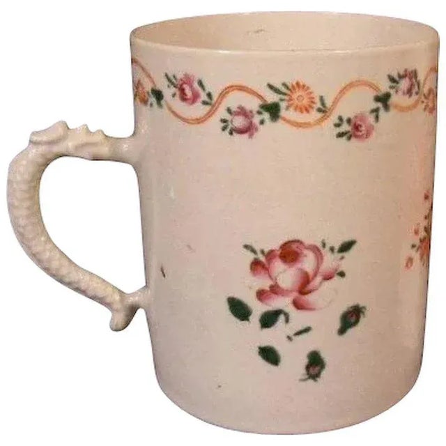 Large 19th Century Chinese Export Porcelain Tankard Mug in Famille Rose Palette For Sale - Image 11 of 11