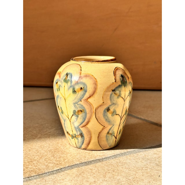 Blue Art Nouveau Vase with Stylized Floral Ornamentation, Germany, 1920s For Sale - Image 8 of 11
