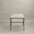 DESIGN FRERES Large 'Strapontin' Cream Horsehair Stool by Design Frères For Sale - Image 4 of 7