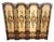 Antique Italian Floral Scarlet & Black Venetian Painted 4 Panel Folding Screen For Sale - Image 12 of 15