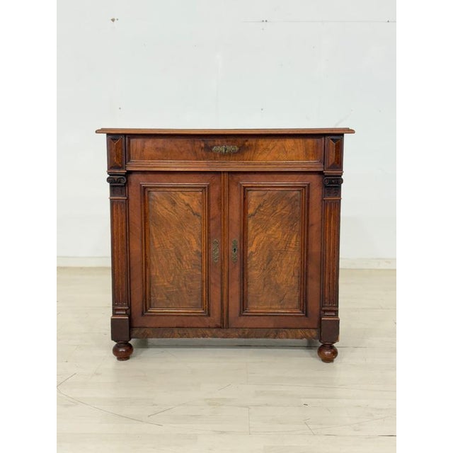 For sale is this distinctive sideboard from the Gründerzeit era, combining traditional craftsmanship with timeless...