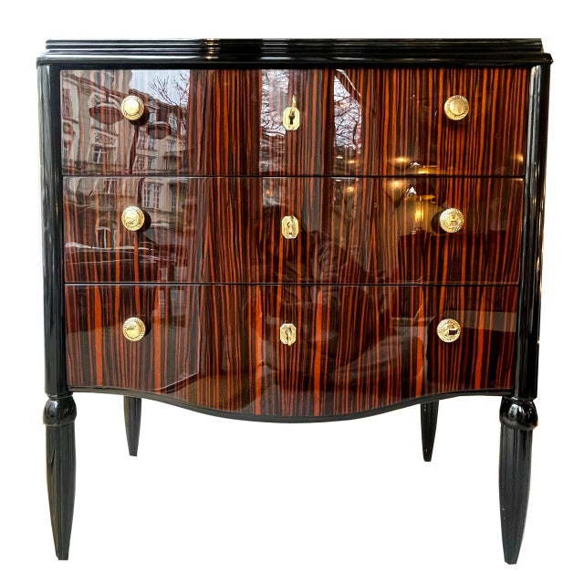 Wood Vintage Art Deco Chest of Drawers, 1930 For Sale - Image 7 of 7