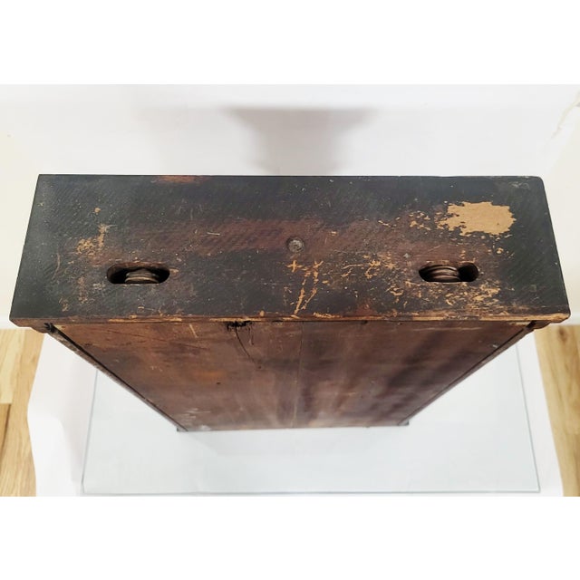 American Mid 19th C Carved Gilt & Reverse Painted Seth Thomas Shelf Clock For Sale - Image 12 of 18