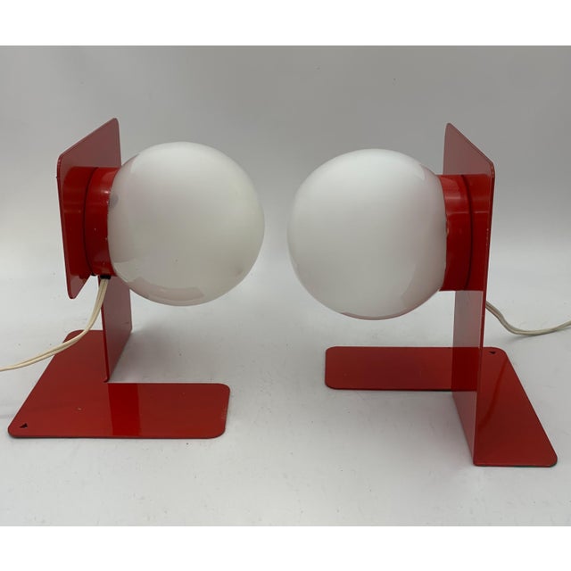 Table Lamps with Ball attributed to Sciolari, 1970s, Set of 2 For Sale - Image 4 of 6
