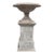 Late 20th Century Iron Urn With Wooden Pedestal For Sale