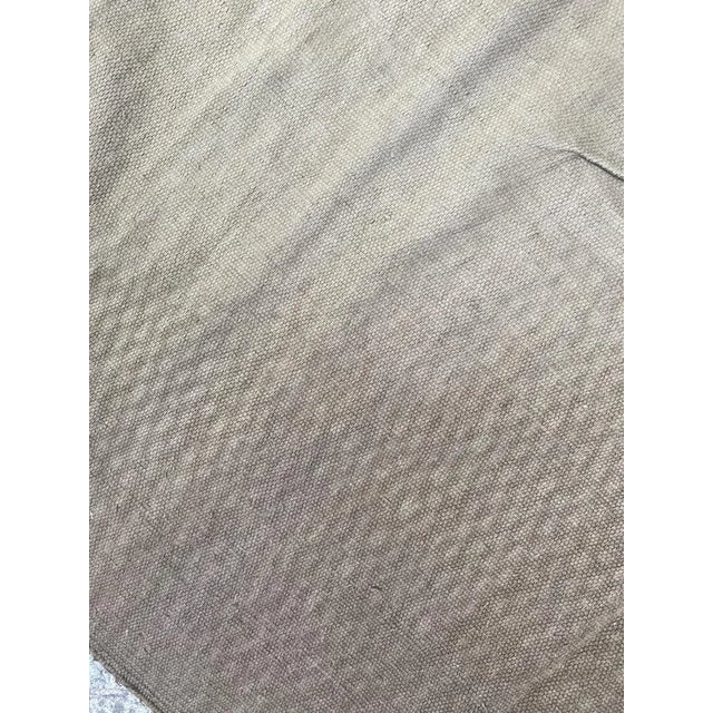 Vintage Indian Modern Khaki Color Flat Rug For Sale - Image 11 of 18