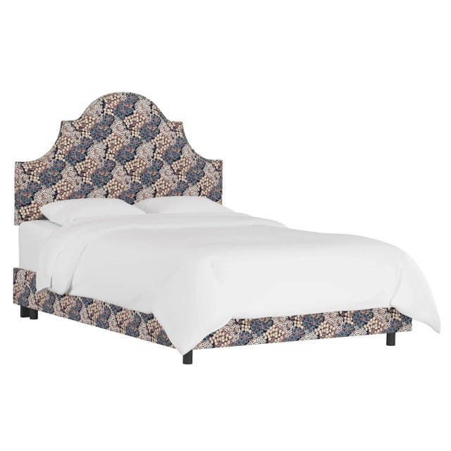 Halsted Bed in Navy Blush Loiret, Twin For Sale In Chicago - Image 6 of 6