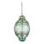 Large Vintage Italian Hand-Forged Iron and Green Venetian Glass Lantern Chandelier For Sale