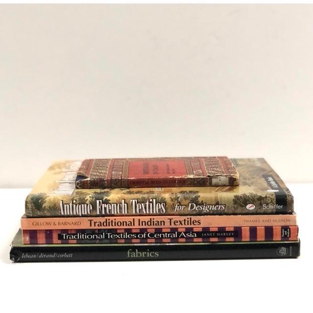 Linen Curated Textiles Inspirated Books - Set of 5 For Sale - Image 8 of 8