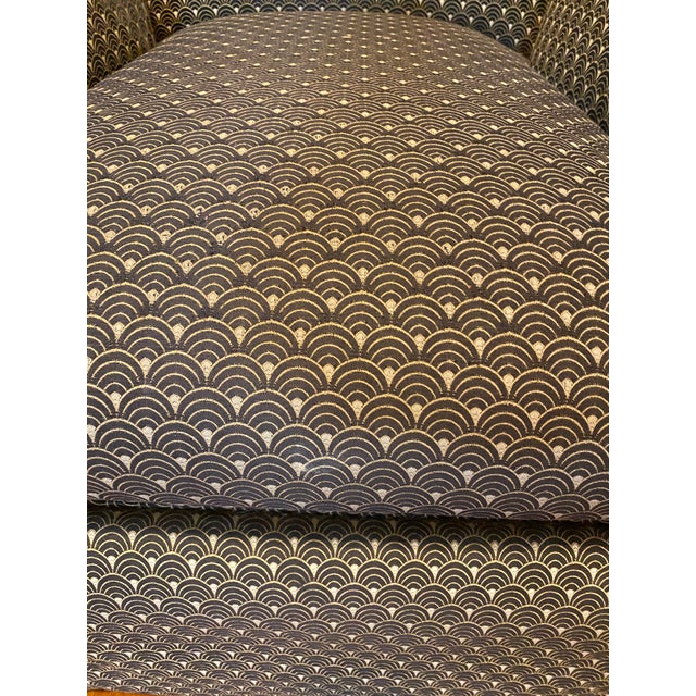 Black 1960s Interior Crafts Inc. Rolled Armchairs Set of 2 For Sale - Image 8 of 9